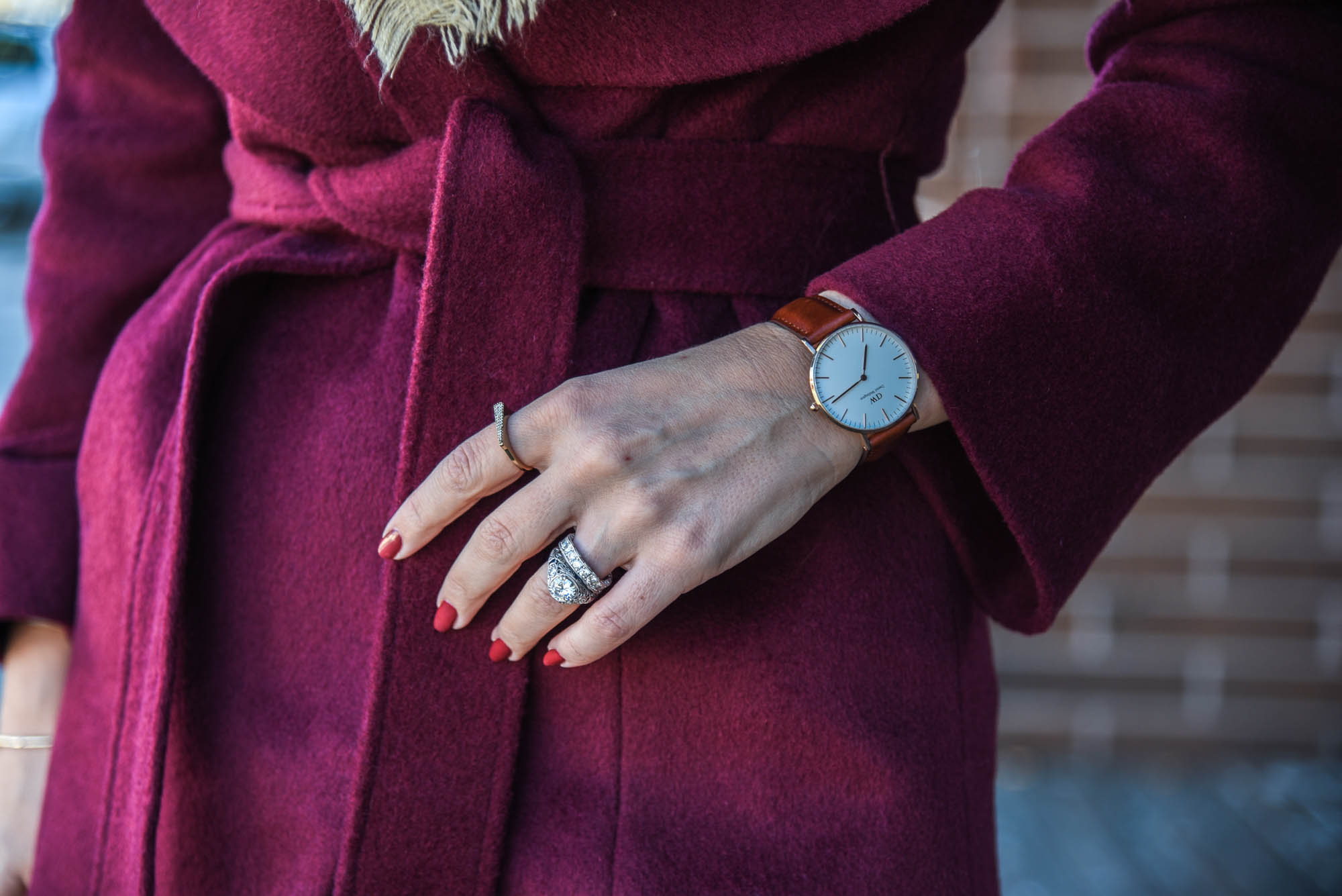 leather band watch 