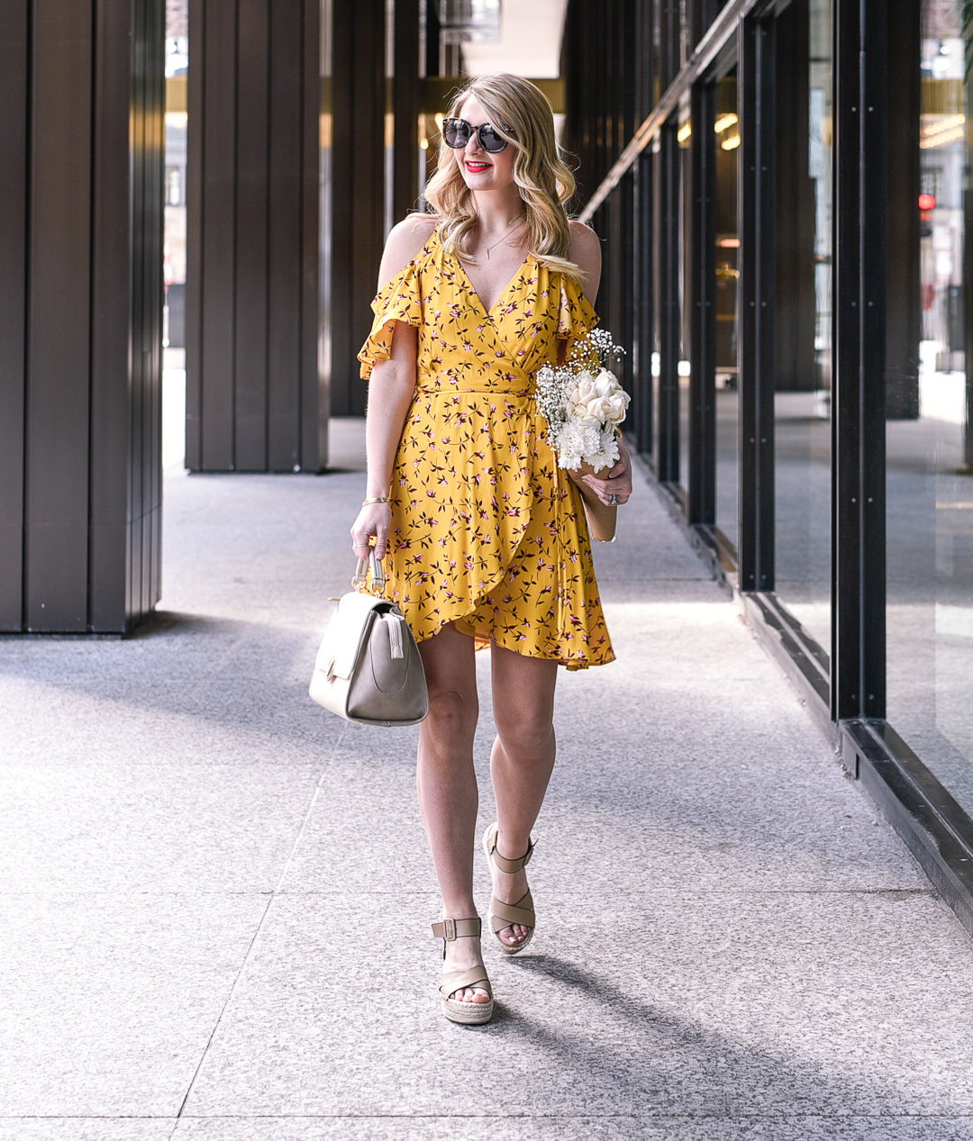 Mustard Yellow Dress at the Langham Chicago with Dosh