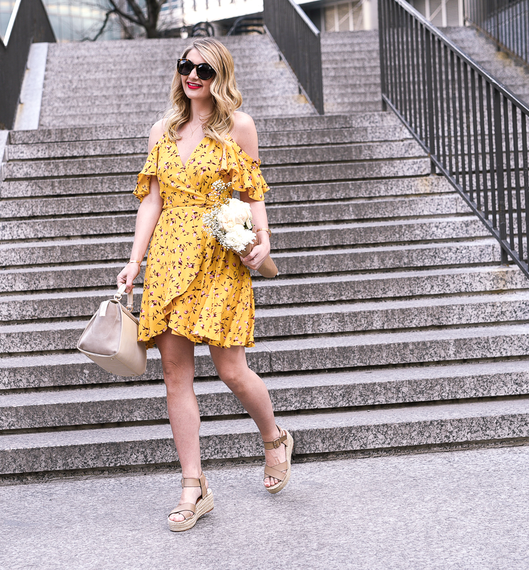 Mustard Yellow Dress at the Langham Chicago with Dosh