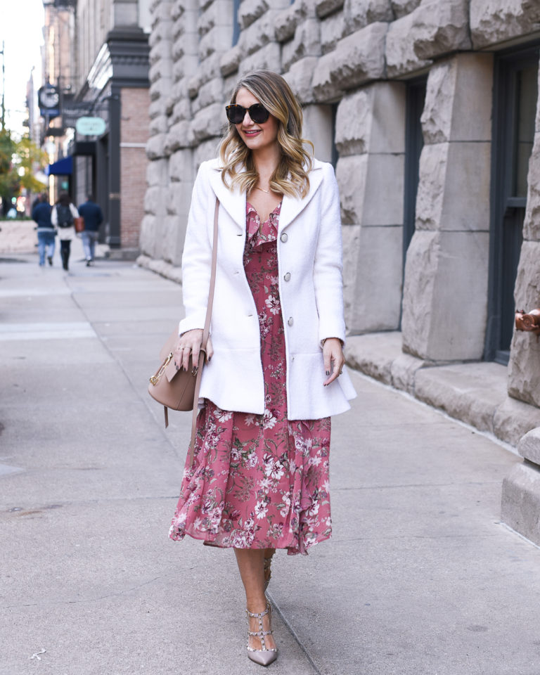 Fall Floral Midi Dress