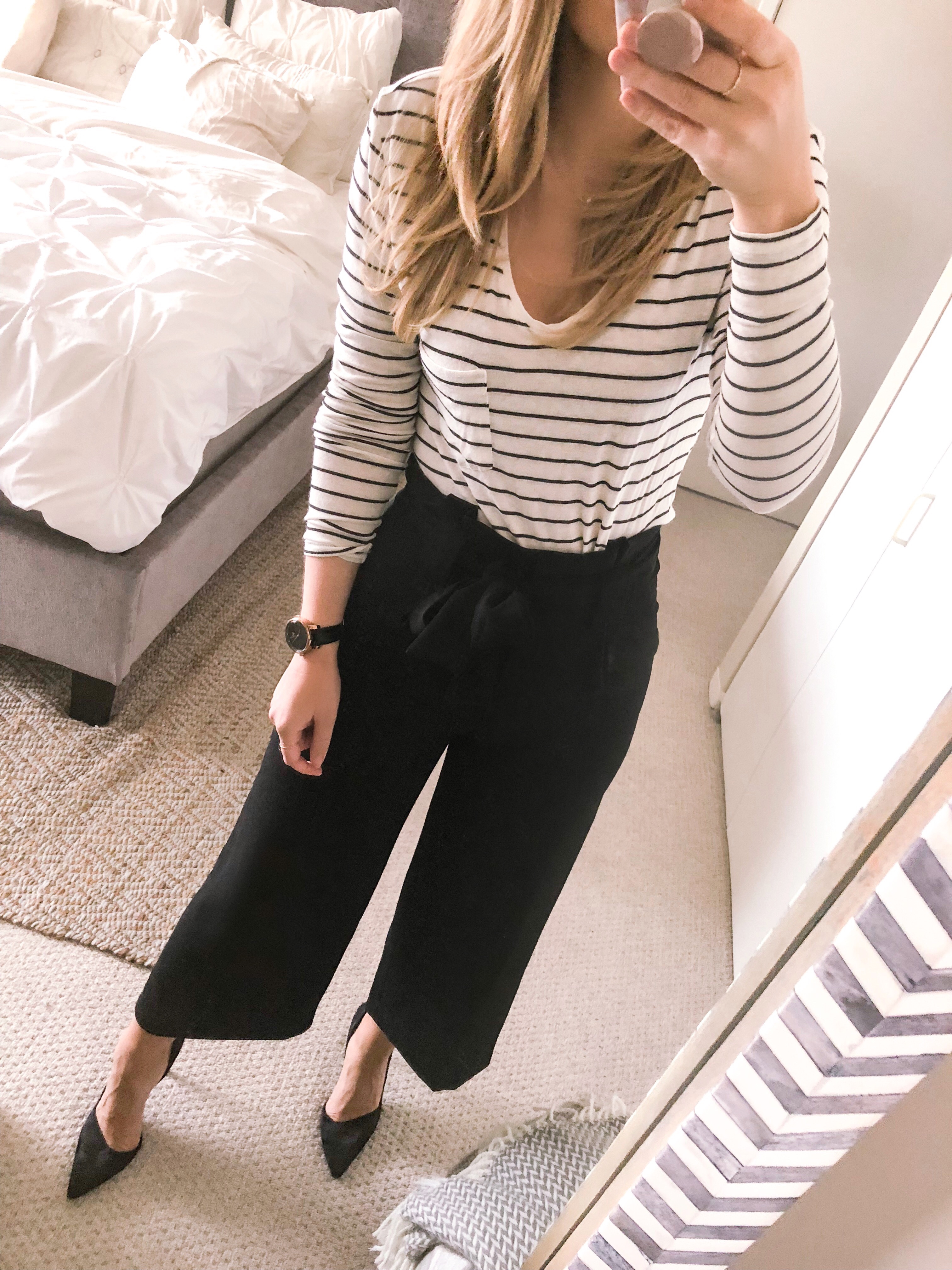 best striped basic tee from nordstrom for under $20