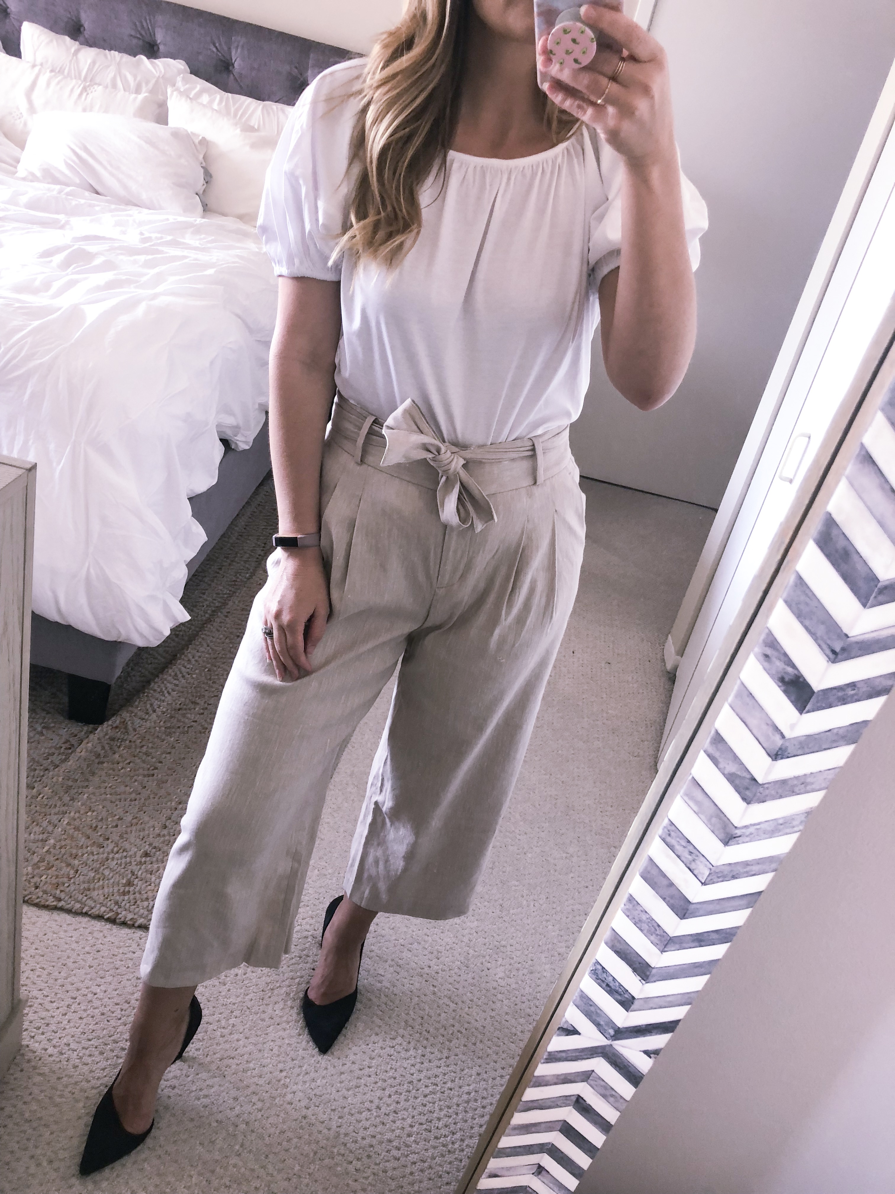 beige velvet pants